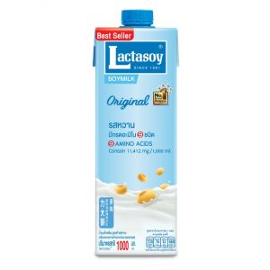 6 X Lactasoy Plain Sweetened UHT Soymilk 1L