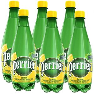 6 X Perrier Natural Mineral Water Sparkling with Lemon