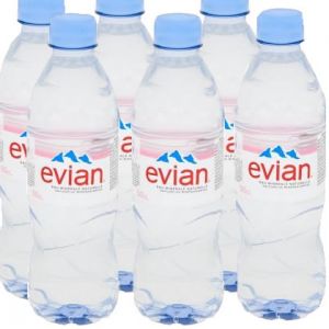 6 X Evian Mineral Water
