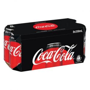 8 x Coca Cola ZERO Cans 330ml 