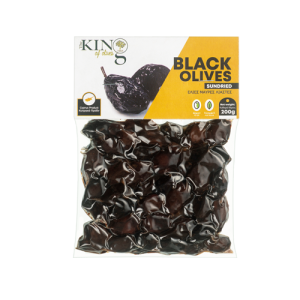 King of Olives Black Olives Sundried Vacuum 200g