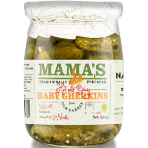 Mamas Gherkins Spicy and Hot 550g