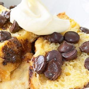 Bread Butter Pudding Chocolate Chips