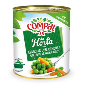3 X Compal Green Peas and Carrot 845g