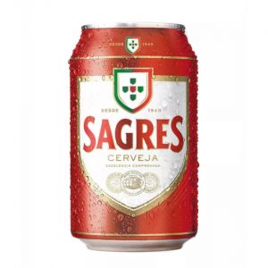 6 X Sagres Beer Can 330ml