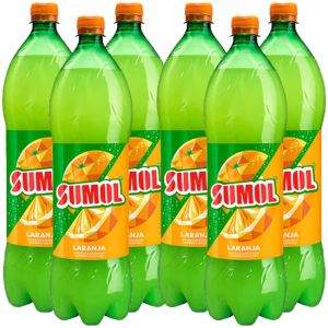 6 X Sumol Orange Sparkling Juice Bottles